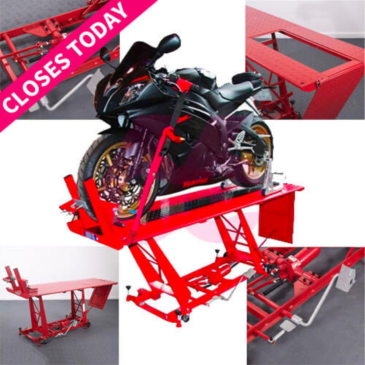 Biketek hydraulic motorcycle workshop deals lift table