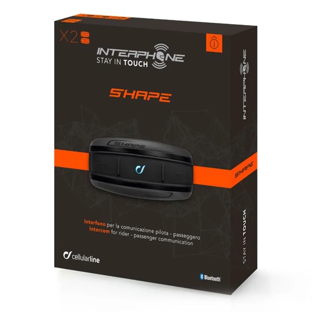 Interphone Shape Bluetooth Headset System Twin Pack Apex 66