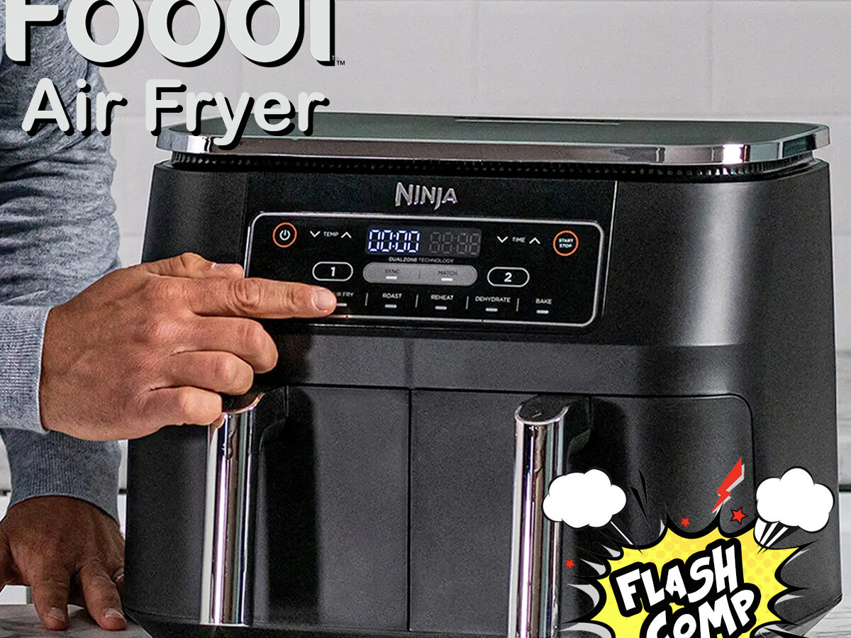 Ninja Dual Zone Airfryer 7.6 Litre Grey AF300UK