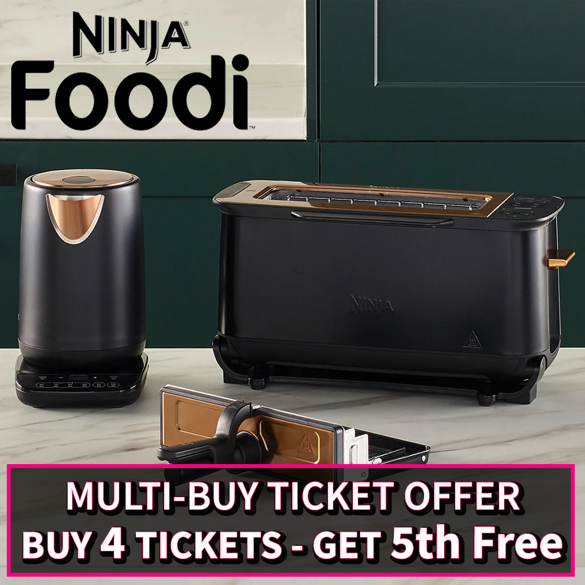 Ninja Foodi 3-in-1 Toaster, Grill & Panini Press + Ninja Kettle Bundle in  2023